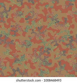 Camouflage pattern. Seamless. Military background. Soldier camouflage. Abstract seamless pattern for army, navy, hunting, fashion cloth textile. Colorful modern soldier style. Vector facric texture.