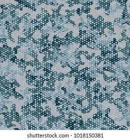 Camouflage pattern. Seamless. Military background. Soldier camouflage. Abstract seamless pattern for army, navy, hunting, fashion cloth textile. Colorful modern soldier style. Vector facric texture.
