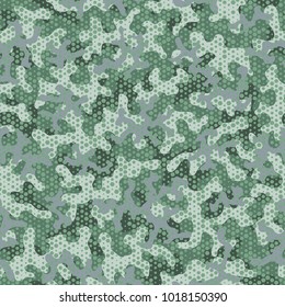 Camouflage pattern. Seamless. Military background. Soldier camouflage. Abstract seamless pattern for army, navy, hunting, fashion cloth textile. Colorful modern soldier style. Vector facric texture.
