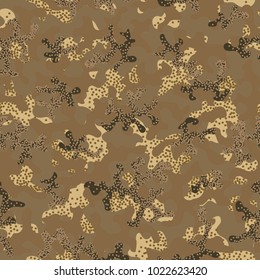 Camouflage pattern. Seamless. Military background. Soldier camouflage. Abstract seamless pattern for army, navy, hunting, fashion cloth textile. Colorful modern soldier style. Vector facric texture.