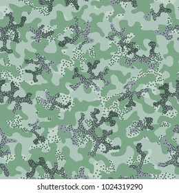 Camouflage pattern. Seamless. Military background. Soldier camouflage. Abstract seamless pattern for army, navy, hunting, fashion cloth textile. Colorful modern soldier style. Vector facric texture.