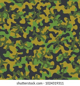 Camouflage pattern. Seamless. Military background. Soldier camouflage. Abstract seamless pattern for army, navy, hunting, fashion cloth textile. Colorful modern soldier style. Vector facric texture