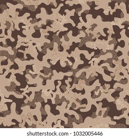 Camouflage pattern. Seamless. Military background. Soldier camouflage. Abstract seamless pattern for army, navy, hunting, fashion cloth textile. Colorful modern soldier style. Vector facric texture.
