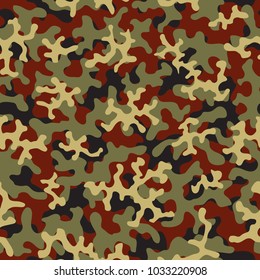 Camouflage pattern. Seamless. Military background. Soldier camouflage. Abstract seamless pattern for army, navy, hunting, fashion cloth textile. Colorful modern soldier style. Vector facric texture