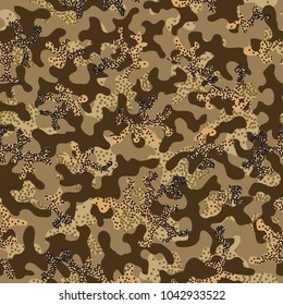 Camouflage pattern. Seamless. Military background. Soldier camouflage. Abstract seamless pattern for army, navy, hunting, fashion cloth textile. Colorful modern soldier style. Vector facric texture.