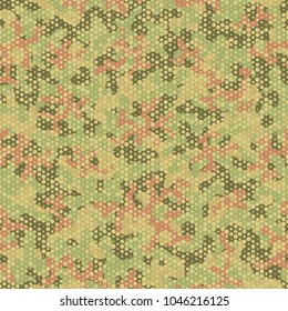Camouflage pattern. Seamless. Military background. Soldier camouflage. Abstract seamless pattern for army, navy, hunting, fashion cloth textile. Colorful modern soldier style. Vector facric texture.