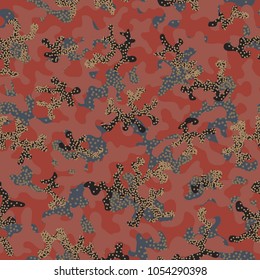 Camouflage pattern. Seamless. Military background. Soldier camouflage. Abstract seamless pattern for army, navy, hunting, fashion cloth textile. Colorful modern soldier style. Vector facric texture.