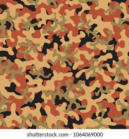 Camouflage pattern. Seamless. Military background. Soldier camouflage. Abstract seamless pattern for army, navy, hunting, fashion cloth textile. Colorful modern soldier style. Vector facric texture