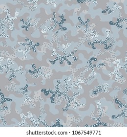 Camouflage pattern. Seamless. Military background. Soldier camouflage. Abstract seamless pattern for army, navy, hunting, fashion cloth textile. Colorful modern soldier style. Vector facric texture.