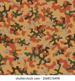 Camouflage pattern. Seamless. Military background. Soldier camouflage. Abstract seamless pattern for army, navy, hunting, fashion cloth textile. Colorful modern soldier style. Vector facric texture.