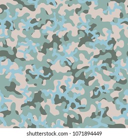 Camouflage pattern. Seamless. Military background. Soldier camouflage. Abstract seamless pattern for army, navy, hunting, fashion cloth textile. Colorful modern soldier style. Vector facric texture
