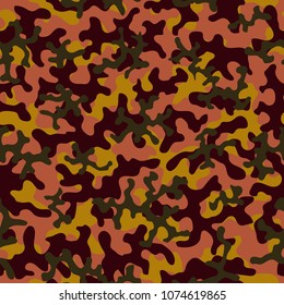 Camouflage pattern. Seamless. Military background. Soldier camouflage. Abstract seamless pattern for army, navy, hunting, fashion cloth textile. Colorful modern soldier style. Vector facric texture