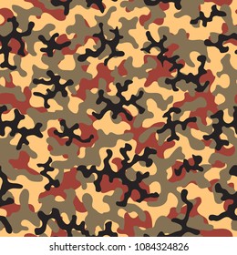 Camouflage pattern. Seamless. Military background. Soldier camouflage. Abstract seamless pattern for army, navy, hunting, fashion cloth textile. Colorful modern soldier style. Vector facric texture