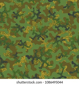 Camouflage pattern. Seamless. Military background. Soldier camouflage. Abstract seamless pattern for army, navy, hunting, fashion cloth textile. Colorful modern soldier style. Vector facric texture.