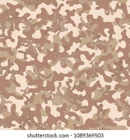 Camouflage pattern. Seamless. Military background. Soldier camouflage. Abstract seamless pattern for army, navy, hunting, fashion cloth textile. Colorful modern soldier style. Vector facric texture.