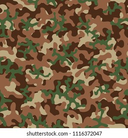 Camouflage pattern. Seamless. Military background. Soldier camouflage. Abstract seamless pattern for army, navy, hunting, fashion cloth textile. Colorful modern soldier style. Vector facric texture