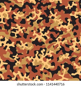 Camouflage pattern. Seamless. Military background. Soldier camouflage. Abstract seamless pattern for army, navy, hunting, fashion cloth textile. Colorful modern soldier style. Vector facric texture