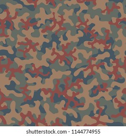 Camouflage pattern. Seamless. Military background. Soldier camouflage. Abstract seamless pattern for army, navy, hunting, fashion cloth textile. Colorful modern soldier style. Vector facric texture
