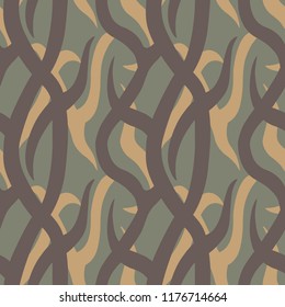 Camouflage pattern. Seamless. Military background. Soldier camouflage. Abstract seamless pattern for army, navy, hunting, fashion cloth textile. Colorful modern soldier style. Vector facric texture.