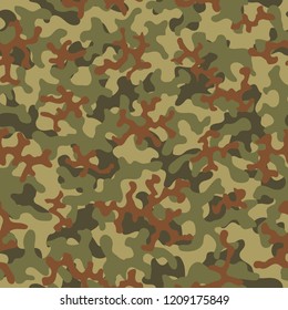 Camouflage pattern. Seamless. Military background. Soldier camouflage. Abstract seamless pattern for army, navy, hunting, fashion cloth textile. Colorful modern soldier style. Vector facric texture