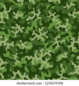 Camouflage pattern. Seamless. Military background. Soldier camouflage. Abstract seamless pattern for army, navy, hunting, fashion cloth textile. Colorful modern soldier style. Vector facric texture