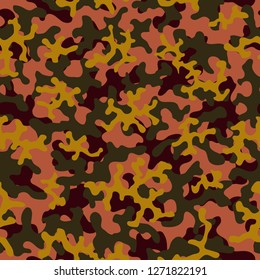 Camouflage pattern. Seamless. Military background. Soldier camouflage. Abstract seamless pattern for army, navy, hunting, fashion cloth textile. Colorful modern soldier style. Vector facric texture