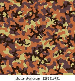 Camouflage pattern. Seamless. Military background. Soldier camouflage. Abstract seamless pattern for army, navy, hunting, fashion cloth textile. Colorful modern soldier style. Vector fabric texture.