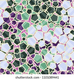 Camouflage pattern. Seamless texture. Pentagons. Chaos. Multicolored. A grid made of rhombuses.