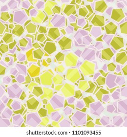 Camouflage pattern. Seamless texture. Pentagons. Chaos. Multicolored. A grid made of rhombuses.