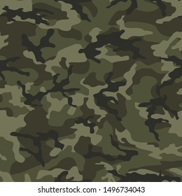 
camouflage pattern seamless vector background on the print of clothes, fabric.