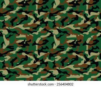 Camouflage pattern, seamless vector wallpaper