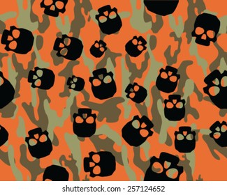 Camouflage pattern, seamless vector wallpaper