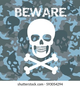 camouflage pattern skull, design t shirts