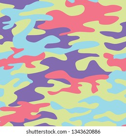 Camouflage pattern, vector illustration. Military print  Vector wallpaper