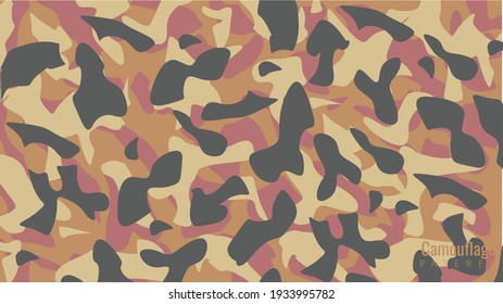 Camouflage pattern vector illustration. military background