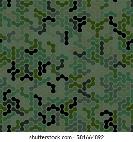 Camouflage pattern, Woodland style vector illustration. Design element.
