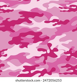 camouflage pink background, modern print for girls, vector illustration, stylish design