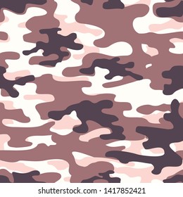 
Camouflage pink seamless pattern. beige and pink spots on a white background.Print on fabric on paper on textiles.Vector
