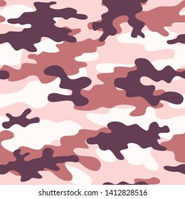 camouflage pink seamless vector pattern
