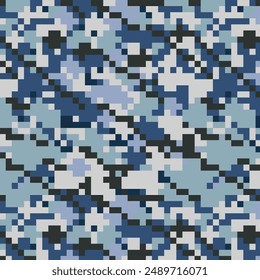 Camouflage pixel pattern for hunting. Military texture. Abstract army background for cloths