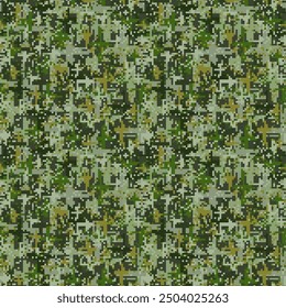 Camouflage pixel pattern for hunting. Military texture. Abstract army background for cloths