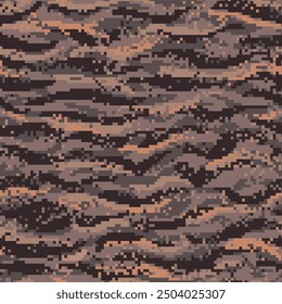 Camouflage pixel pattern for hunting. Military texture. Abstract army background for cloths