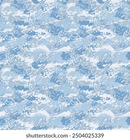 Camouflage pixel pattern for hunting. Military texture. Abstract army background for cloths