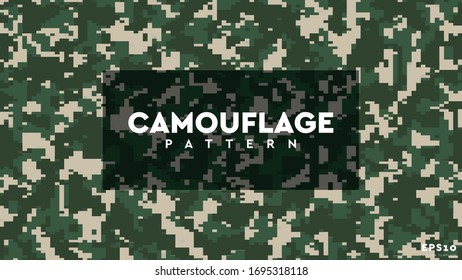 Camouflage Pixel Pattern Texture Background