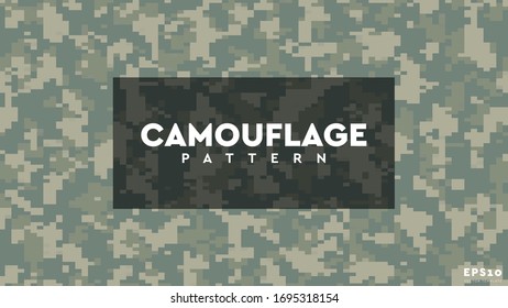 Camouflage Pixel Pattern Texture Background
