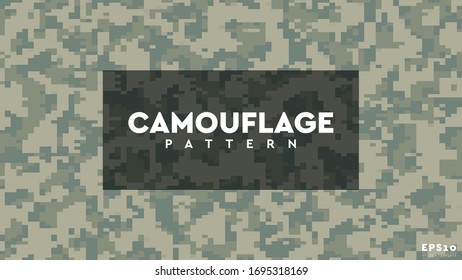 Camouflage Pixel Pattern Texture Background