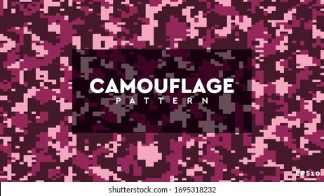 Camouflage Pixel Pattern Texture Background