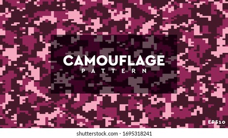 Camouflage Pixel Pattern Texture Background