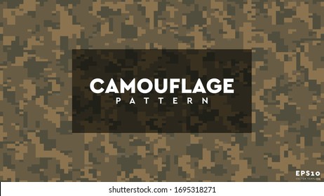 Camouflage Pixel Pattern Texture Background