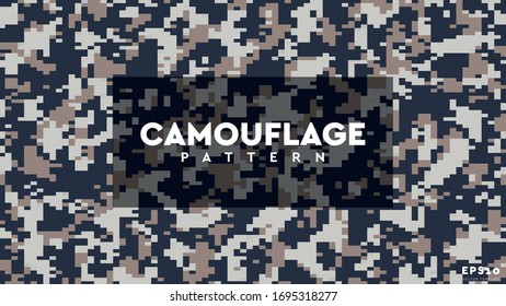Camouflage Pixel Pattern Texture Background